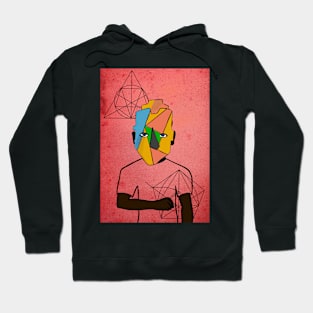 Unique MaleMask Digital Collectible with CrayonEye Color and BlueSkin on TeePublic Hoodie